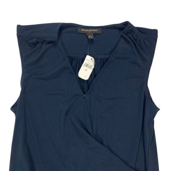 Banana Republic Crepe Wrap Tunic Womens Sz XS Classic Business Casual Comfort - Picture 3 of 13
